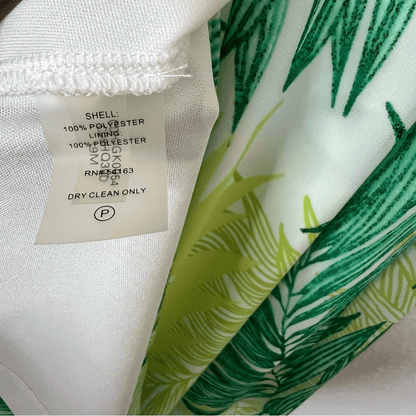 Calvin Klein Tropical Palm Leaf Swing Trapeze Dress Size 8