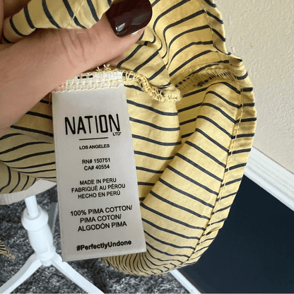 Nation LTD Nida Striped Mini Shirt Dress Size Medium