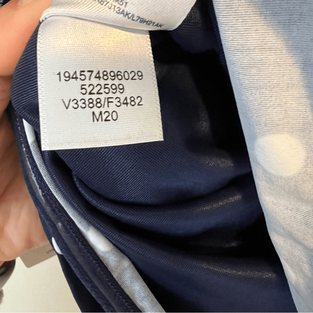 Lands' End Polka Dot Tankini Top Navy Blue NEW Size 16