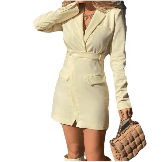 ZARA Butter Yellow Blazer Mini Dress  Blogger Favorite Size Small