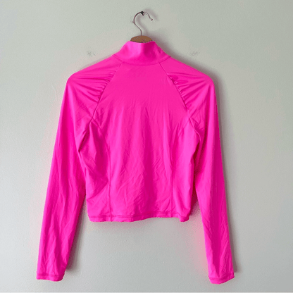 Lilly Pulitzer Luxletic Justine Top Half Zip Cropped Size M UPF 50+ Long Sleeve