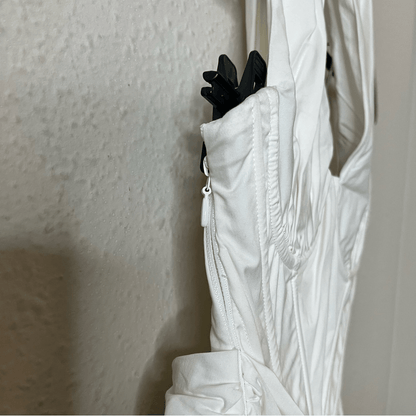 House of CB Clementine White Cutout Ruched Bodycon Mini Dress Size Small