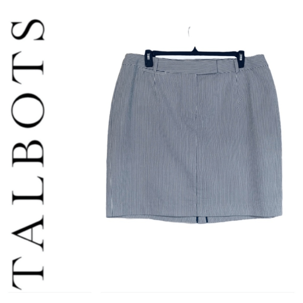 Talbots Striped Mini Skirt Size 14