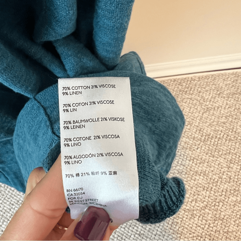 Free People Beach El Topo Sweater Maxi Dress Henley Peacock Plume Long Sleeve S