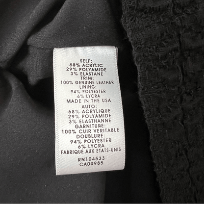 Nanette Lepore Textured Black Pencil Mini Skirt NEW Size 0