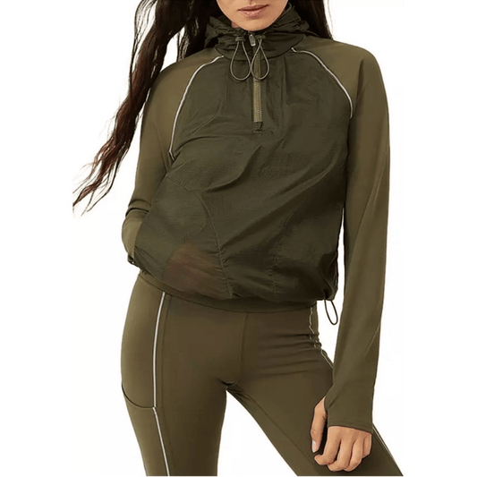 Outdoor Voices Frostknit Pullover Hoodie in Olive Green NEW Size Small