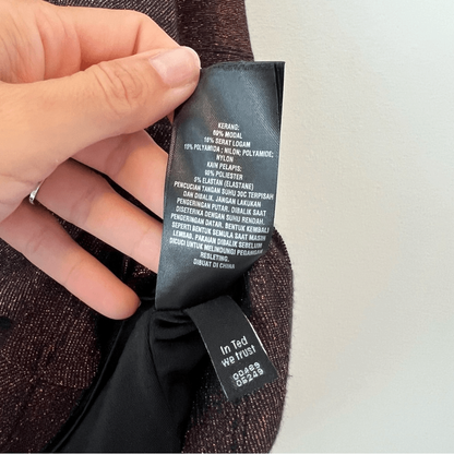 Ted Baker Lizzey Copper Metallic Long Sleeve Mini Dress Ted Size 3 US Size 8