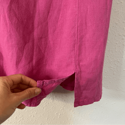 Zara Pink Linen Blend Mini Dress NEW Size Medium