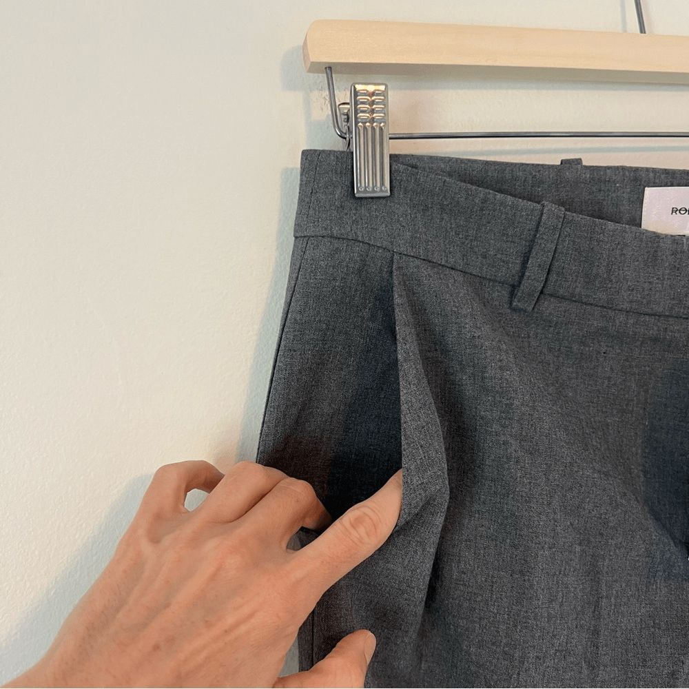 RONNY KOBO 90's Trouser Dress Pants in Grey NEW Size Small Low Rise Y2K 90s