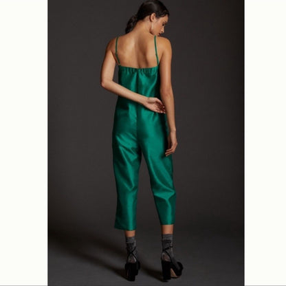 Anthropologie Hutch Satin Bow-Tie Jumpsuit NEW Size Small