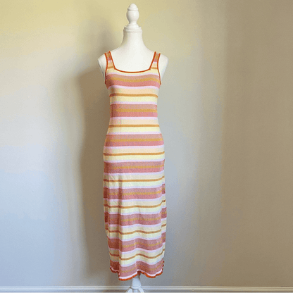 REVOLVE SOLID & STRIPED Kimberly Striped Tank Beach Dress Sorbet Small