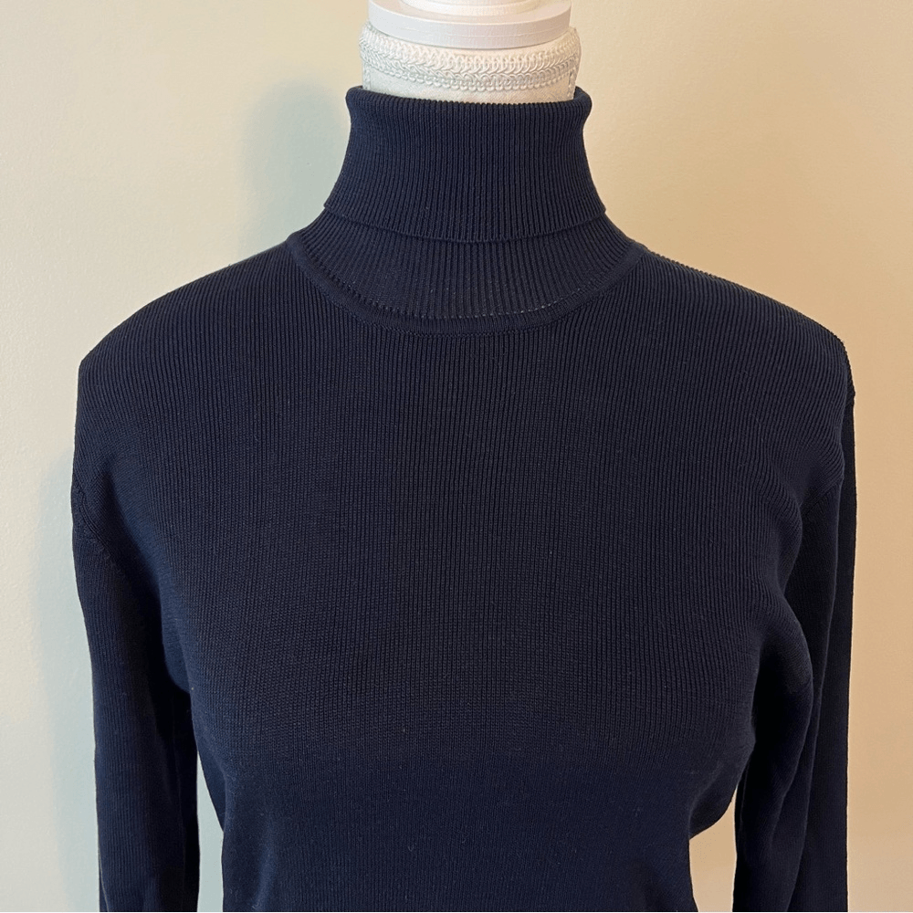 Pendleton Silk Navy Blue Turtleneck Sweater Size XL