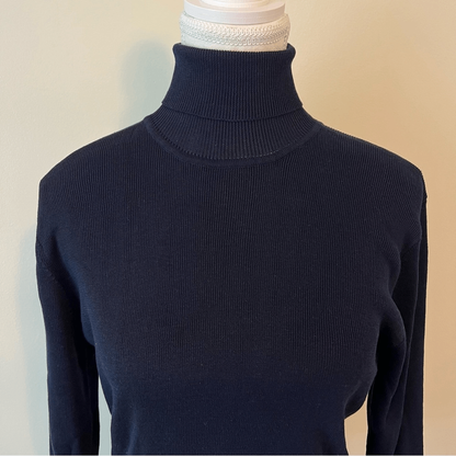Pendleton Silk Navy Blue Turtleneck Sweater Size XL