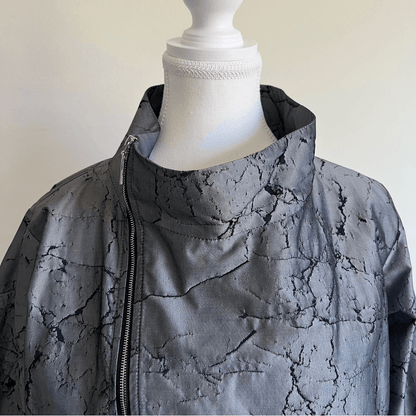 Sun Kim Gray Lightweight Asymmetrical Jacket Size Large