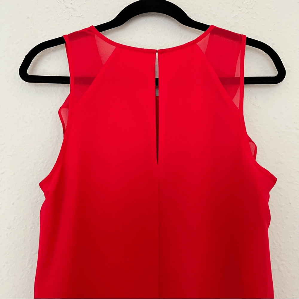 BCBGeneration Red Ruffle Shift Dress NEW Size XS