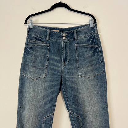 Anthropologie Pilcro The Wanderer Relaxed Jeans Blue High Rise Size 28