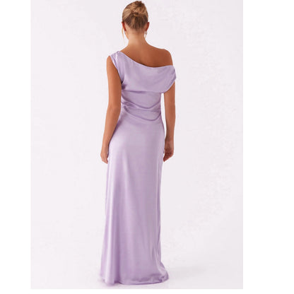 Peppermayo Heart Of Glass Satin Maxi Dress - Lilac Size 8
