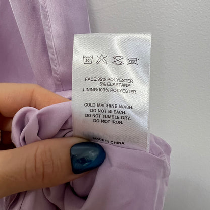 Peppermayo Heart Of Glass Satin Maxi Dress - Lilac Size 8