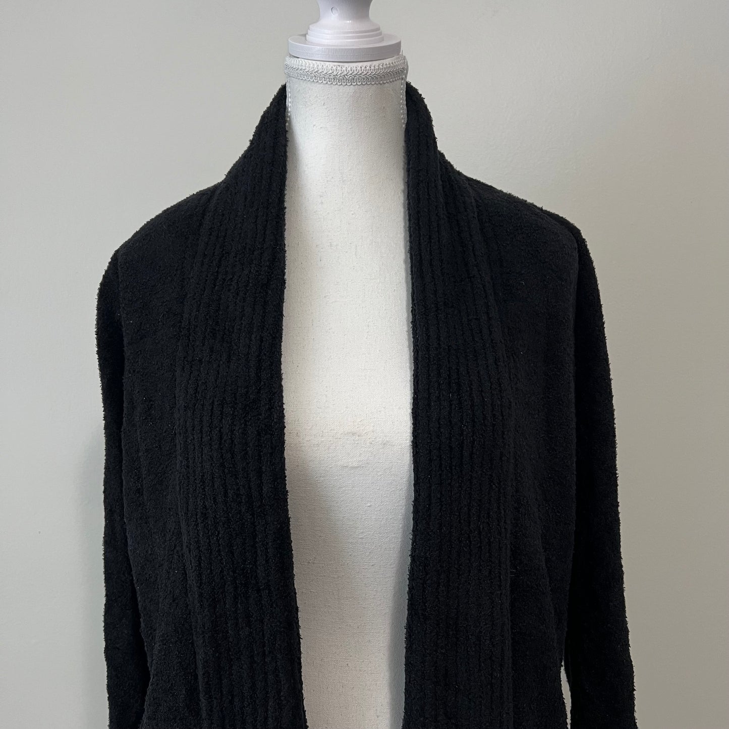 Barefoot Dreams CozyChic Lite Catalina Long Cardigan NEW Black Size Large Petite