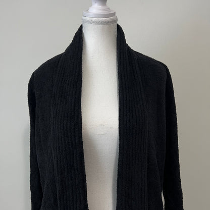 Barefoot Dreams CozyChic Lite Catalina Long Cardigan NEW Black Size Large Petite