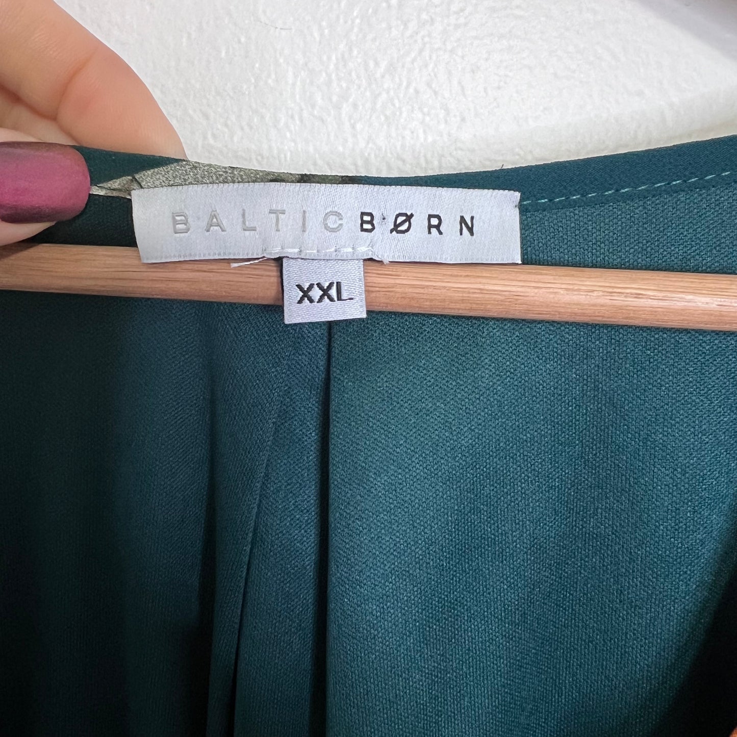 BALTIC BORN Lydia Floral Maxi Dress XXL Green Long Sleeve Chiffon Wedding Guest