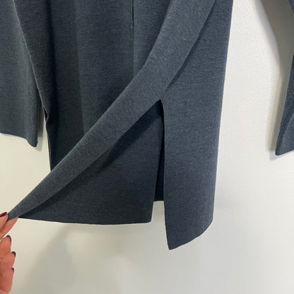 Eileen Fisher Italian Wool Longline Cardigan Size Large Luxury Classic