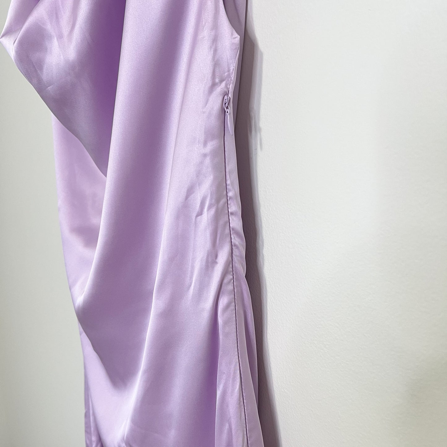 Peppermayo Heart Of Glass Satin Maxi Dress - Lilac Size 8
