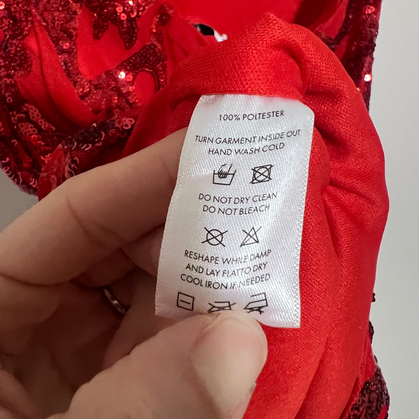 Lucy In The Sky Sequin Mini Dress in Valentine Red Size Small Open Back Party