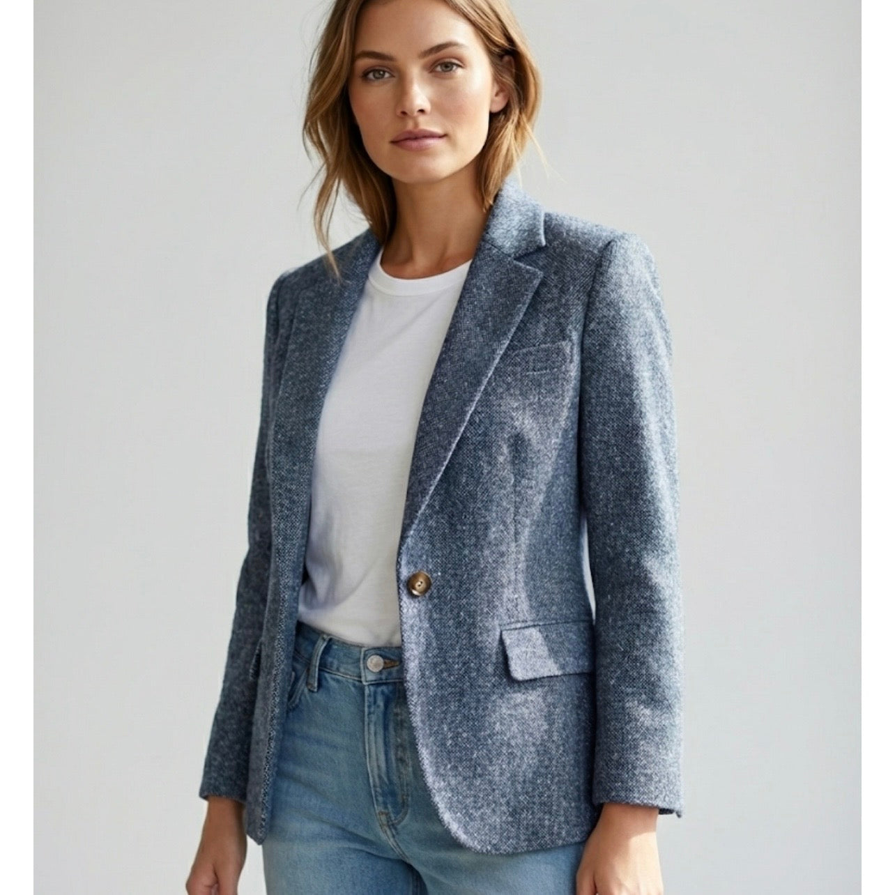 Veronica Beard Schoolboy Dickey Jacket Blazer Denim Blue NEW Wool Size 4 Classic