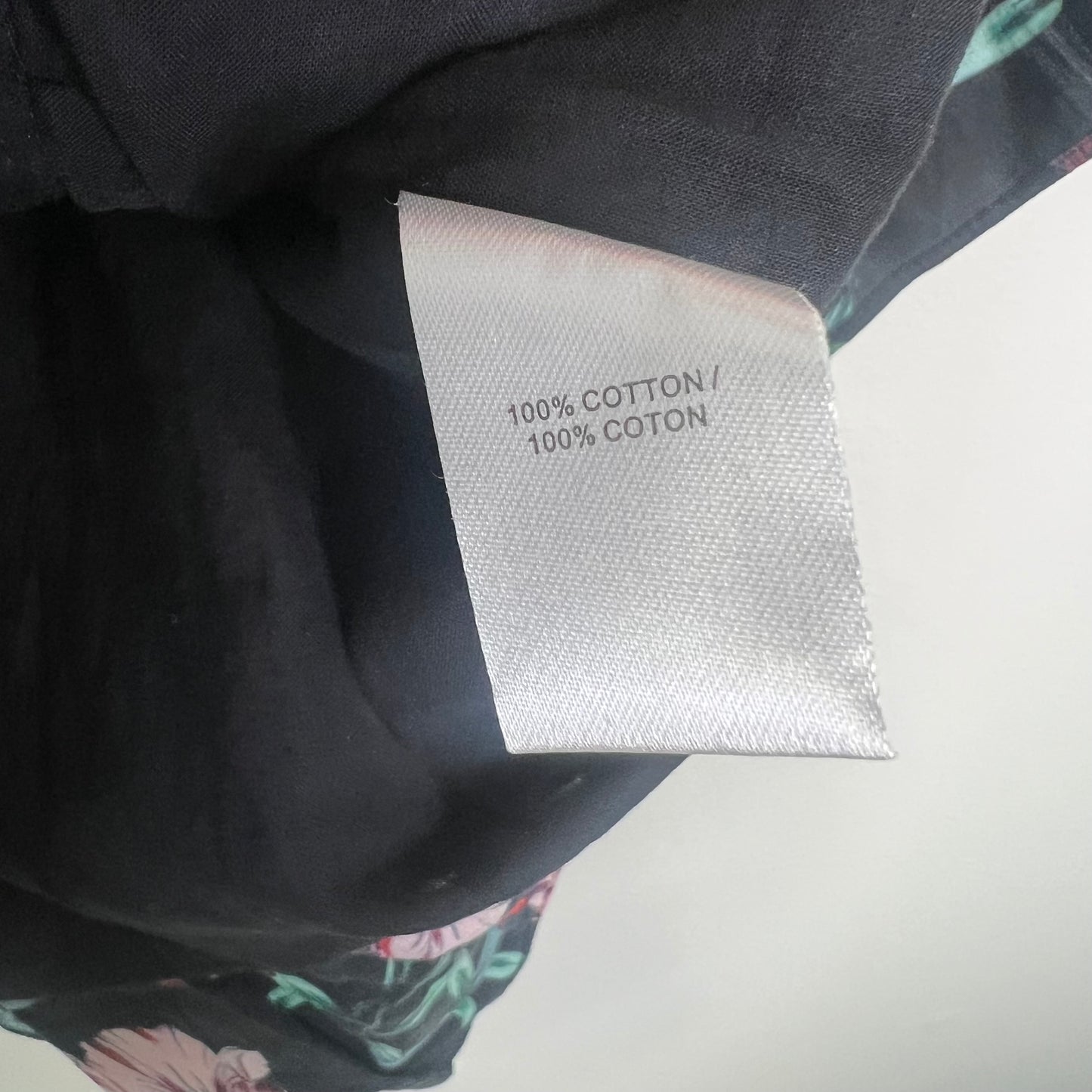 Pam & Gela Bali High One Shoulder Floral Cotton Mini Dress NEW Size Small Ruffle