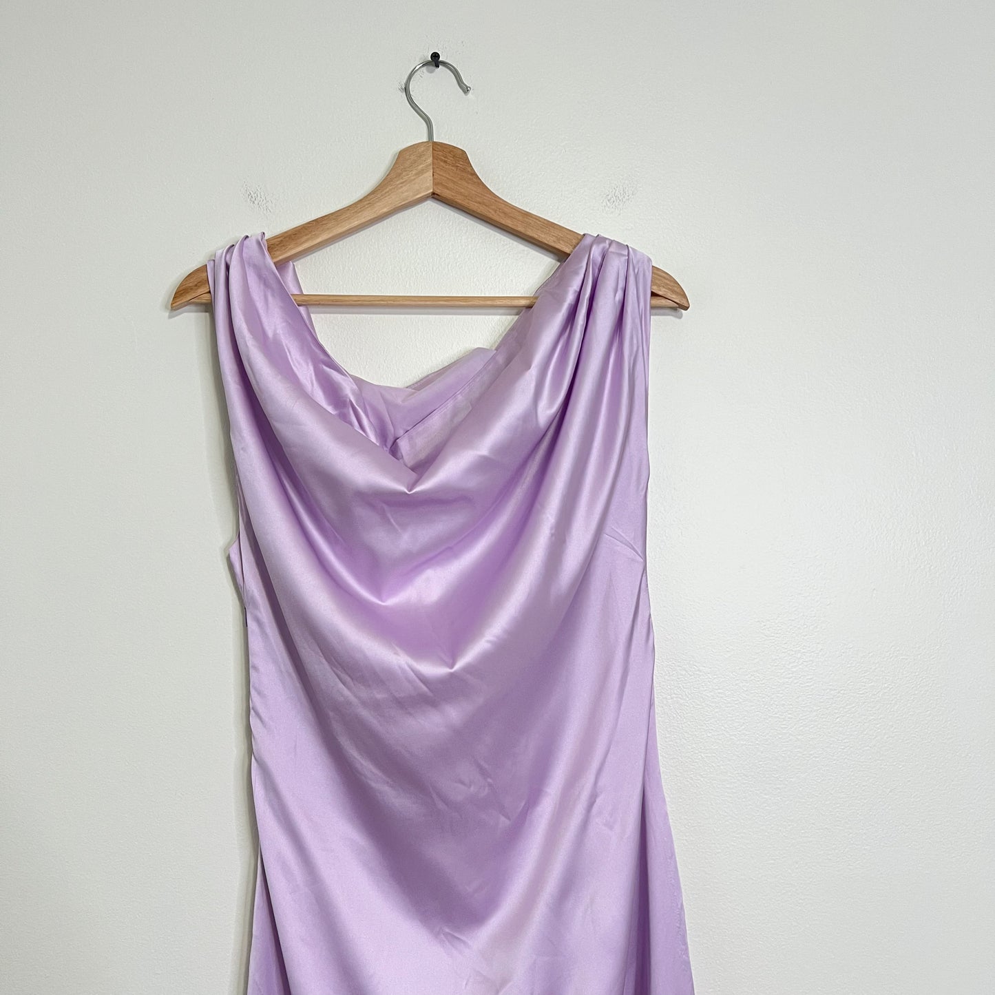 Peppermayo Heart Of Glass Satin Maxi Dress - Lilac Size 8