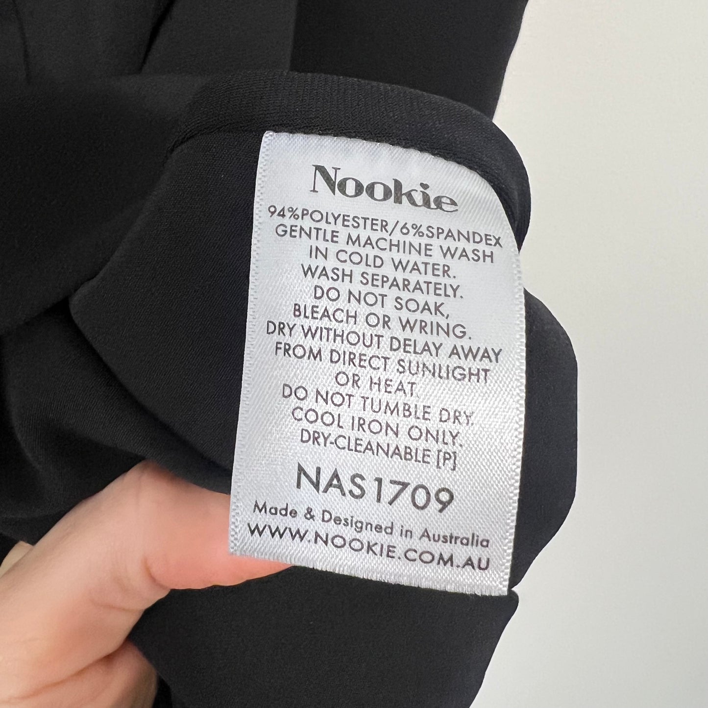 Nookie Billie Blazer Dress Black XS Deep V-Neck Asymmetric Hem Bodycon Mini