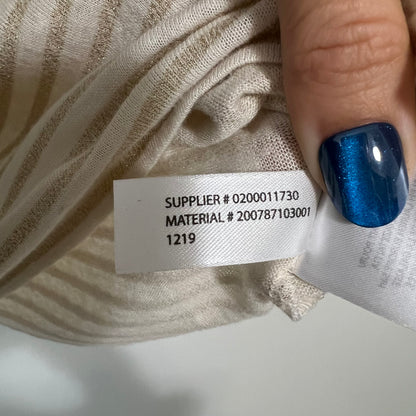 Lauren Ralph Lauren Metallic Gold Shimmer Boat Neck Short Sleeve Knit Top Size M