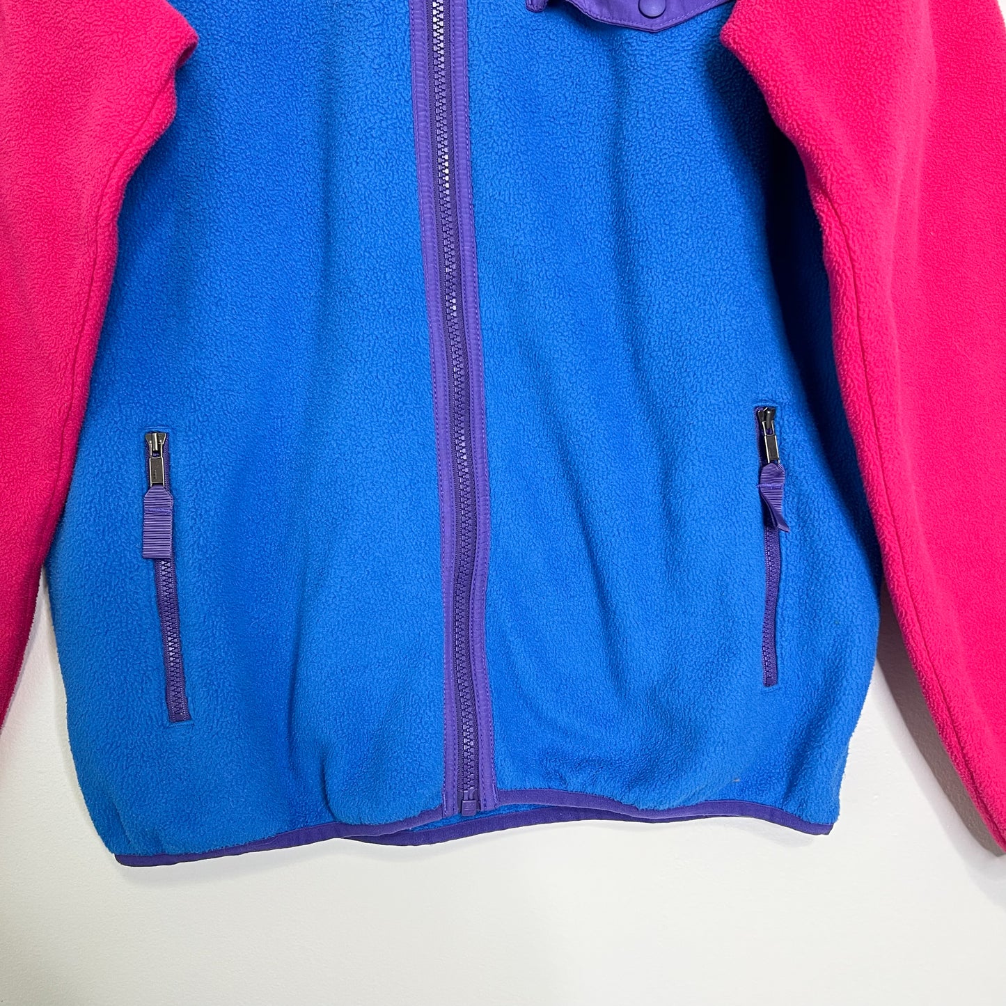 Patagonia Synchilla Full Zip Fleece Jacket Women's Size M Pink Blue STYLE #25485