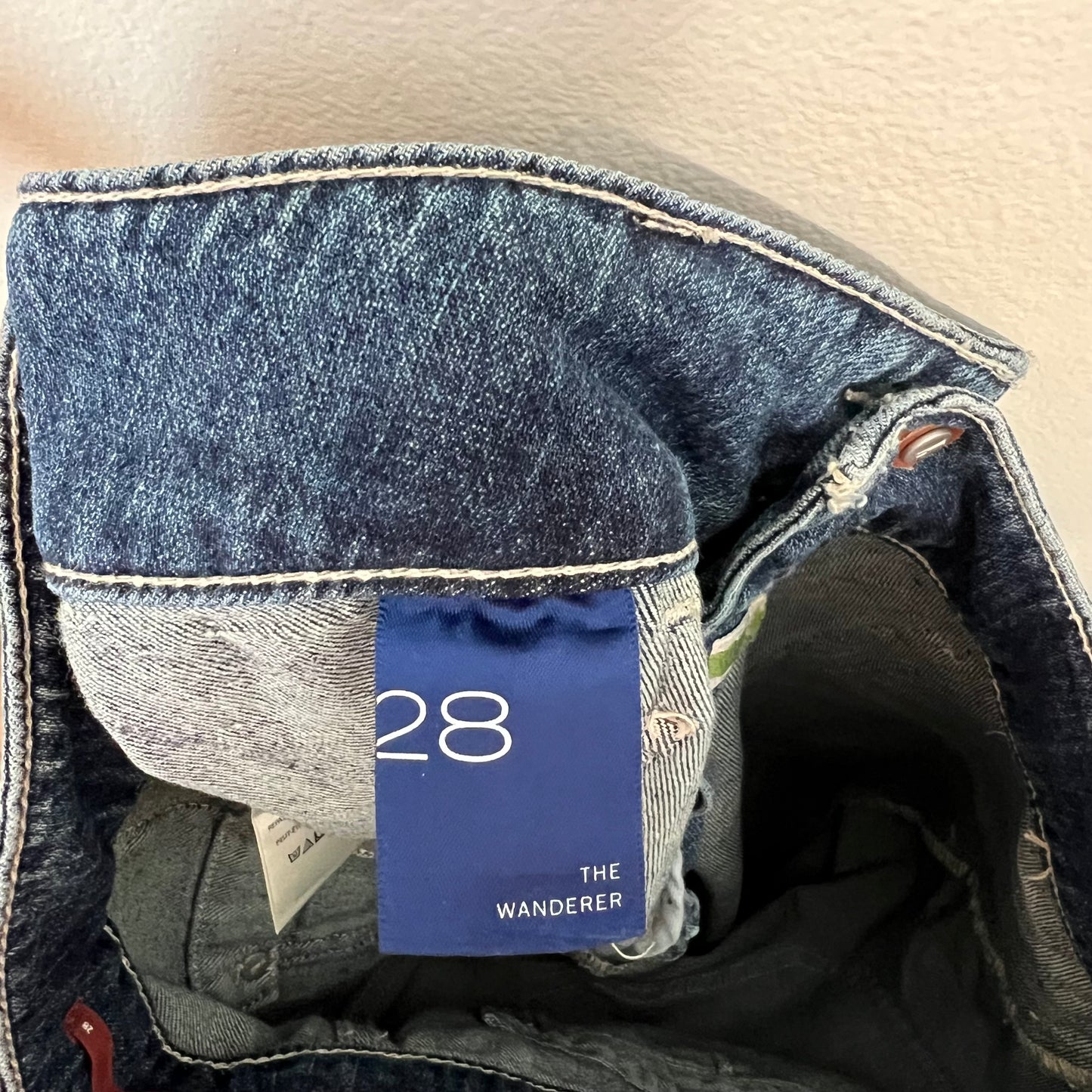 Anthropologie Pilcro The Wanderer Relaxed Jeans Blue High Rise Size 28