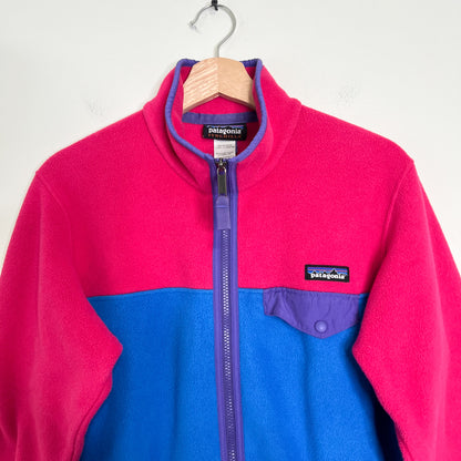 Patagonia Synchilla Full Zip Fleece Jacket Women's Size M Pink Blue STYLE #25485
