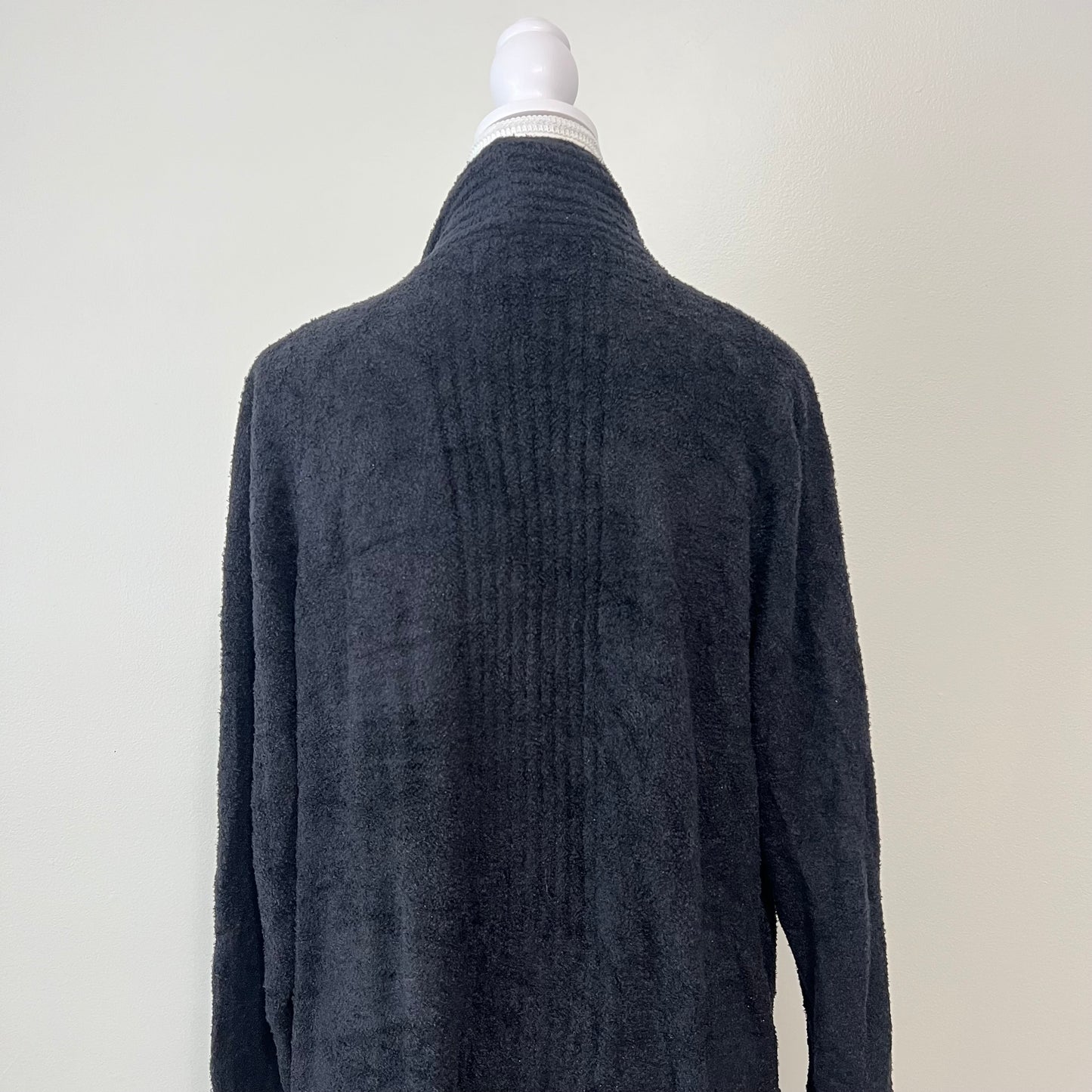 Barefoot Dreams CozyChic Lite Catalina Long Cardigan NEW Black Size Large Petite