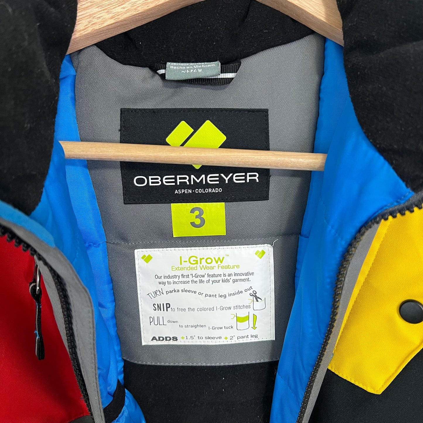 Obermeyer Boys Nebula Ski Snow Jacket Size 3 Insulated Coat Compass