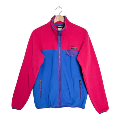 Patagonia Synchilla Full Zip Fleece Jacket Women's Size M Pink Blue STYLE #25485