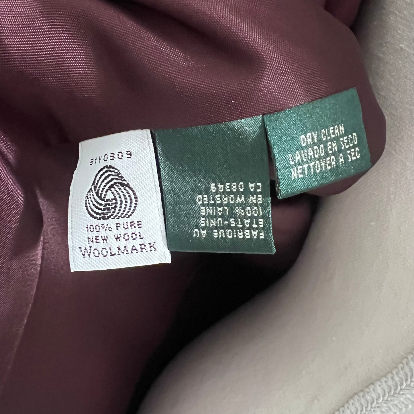 Lauren Ralph Lauren Blazer 14 Navy Wool Crest Logo Embroidered Emblem Jacket Academia