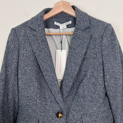 Veronica Beard Schoolboy Dickey Jacket Blazer Denim Blue NEW Wool Size 4 Classic