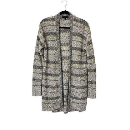 Lane Bryant Striped Open Front Longline Cardigan Sweater Shimmer Size 14/16