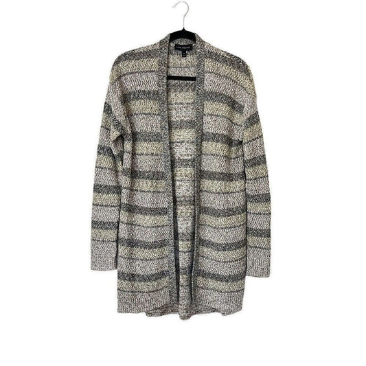 Lane Bryant Striped Open Front Longline Cardigan Sweater Shimmer Size 14/16