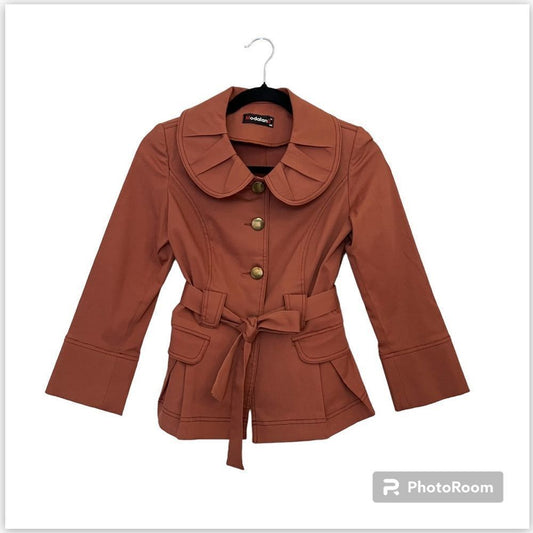 Cropped Trench Coat Jacket