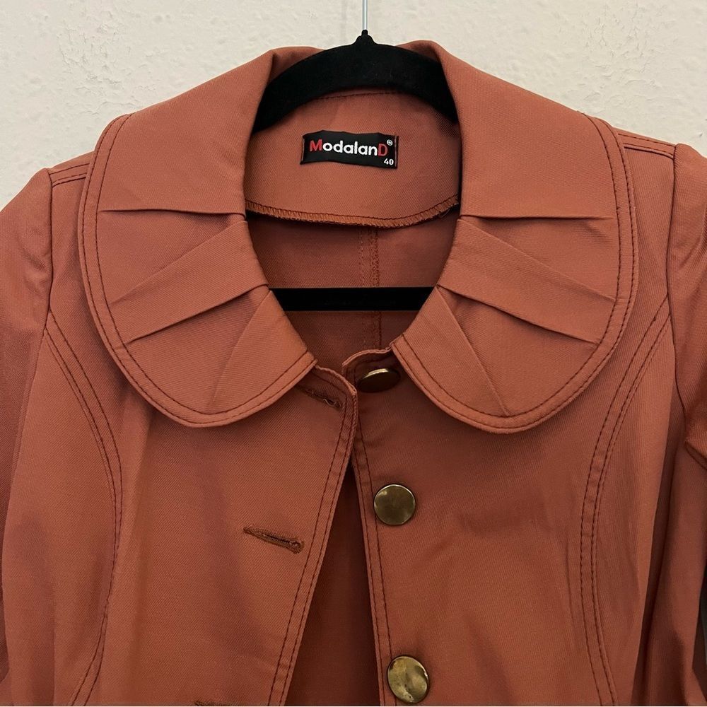 Cropped Trench Coat Jacket