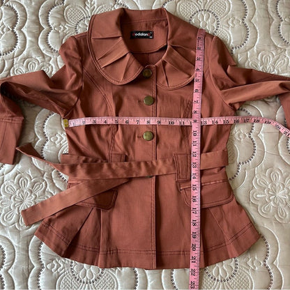 Cropped Trench Coat Jacket
