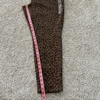 American Eagle Leopard Print Stretch Curvy Super High Rise Jeggings Plus Size 24