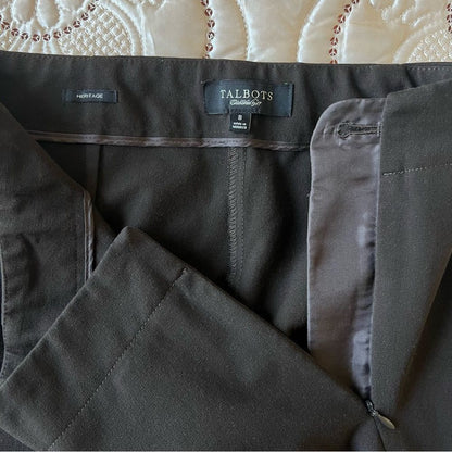 Talbots Heritage Trouser Dress Pants Size 8 Dark Brown