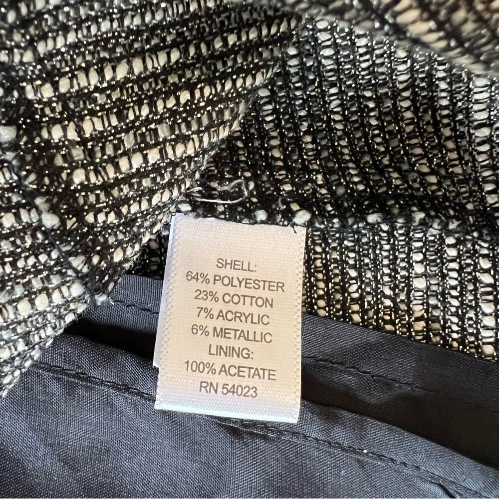 Banana Republic Tweed Metallic Pleated Fit & Flare Mini Skirt Size 14