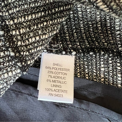 Banana Republic Tweed Metallic Pleated Fit & Flare Mini Skirt Size 14
